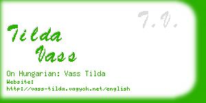 tilda vass business card